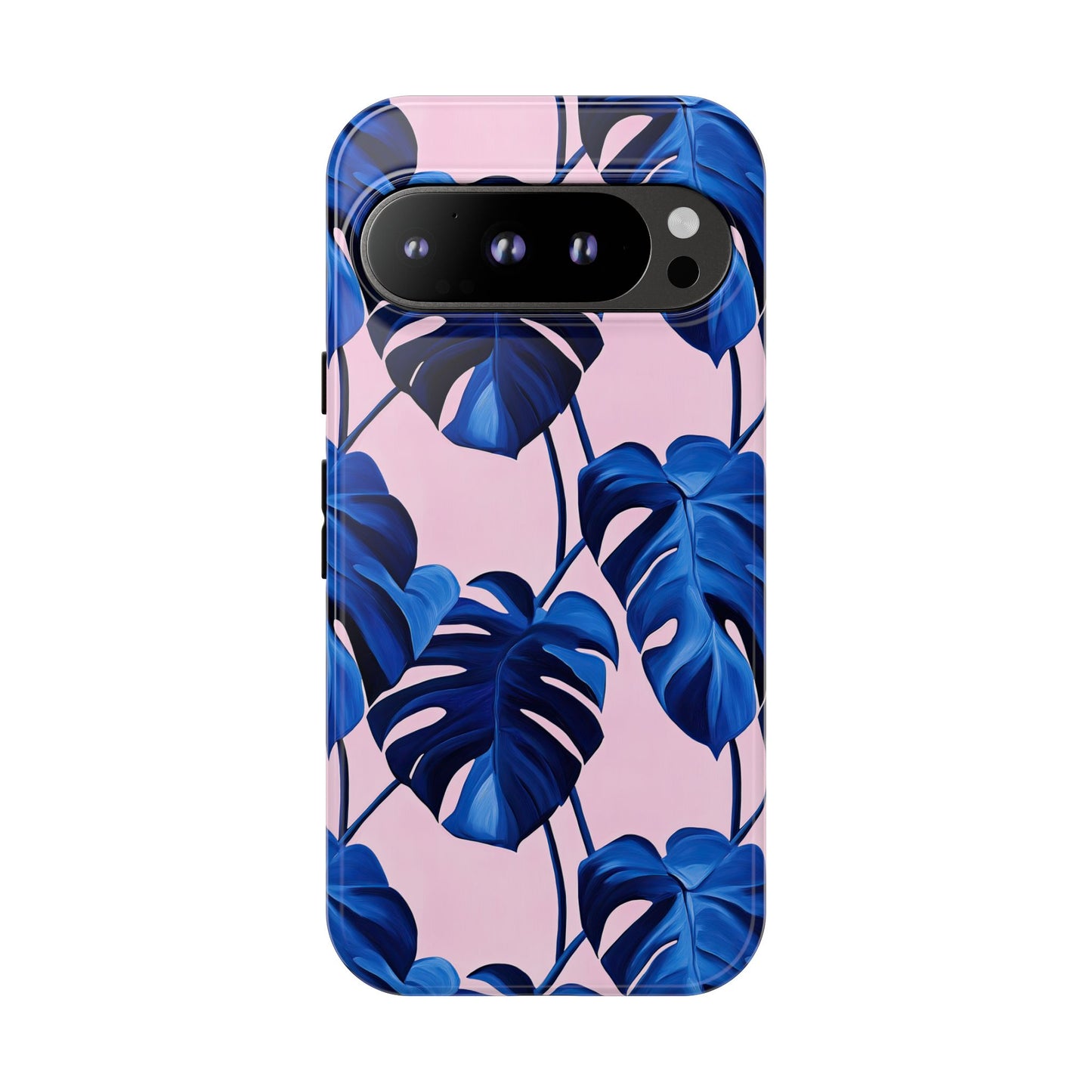 New Leaf | Pink and Blue Monstera Phone Case