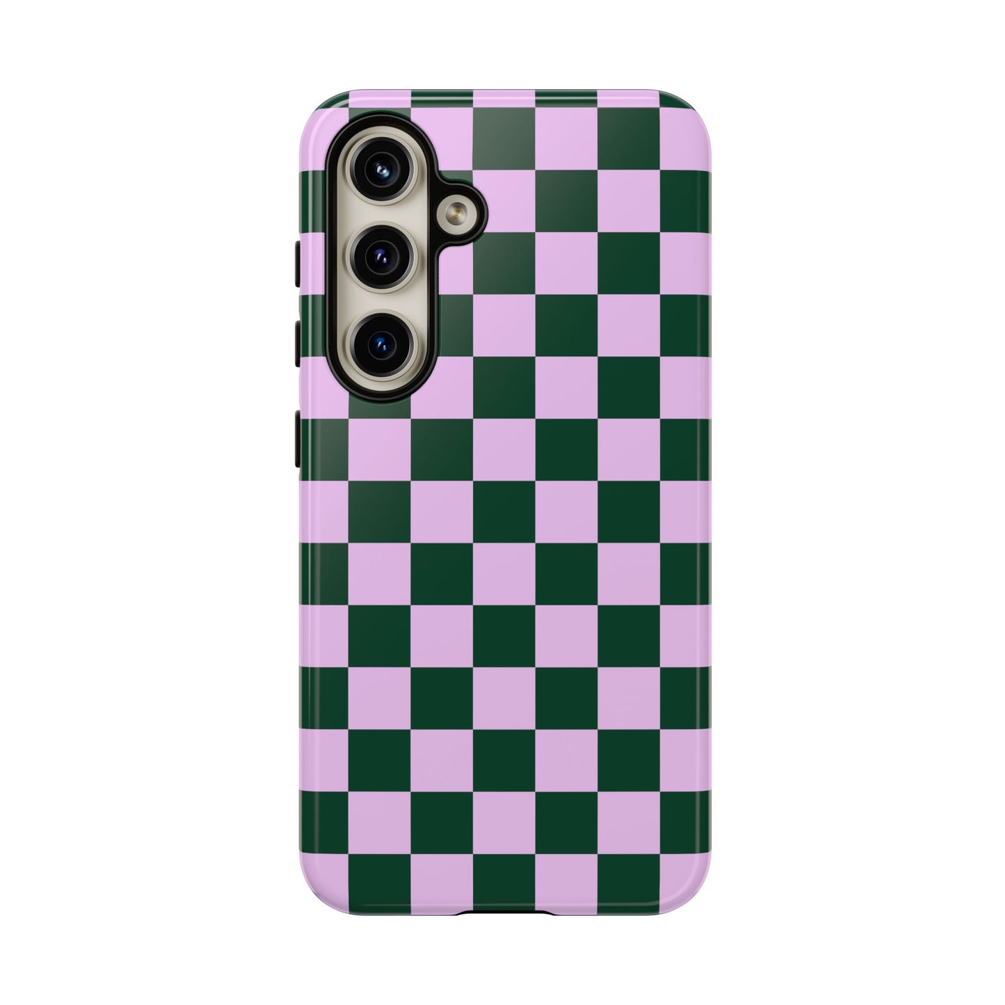 Lilac and Green Checkered Phone Case