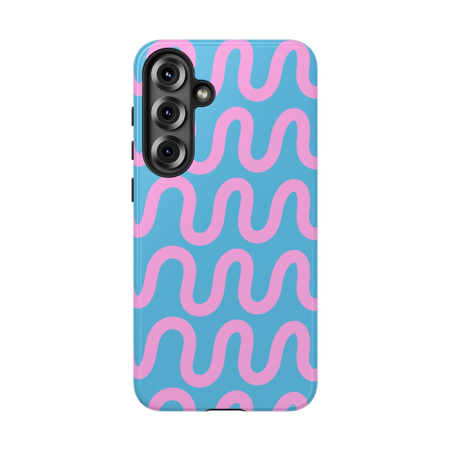 Electric Wave | Pink and Blue Wavy Line Phone Case