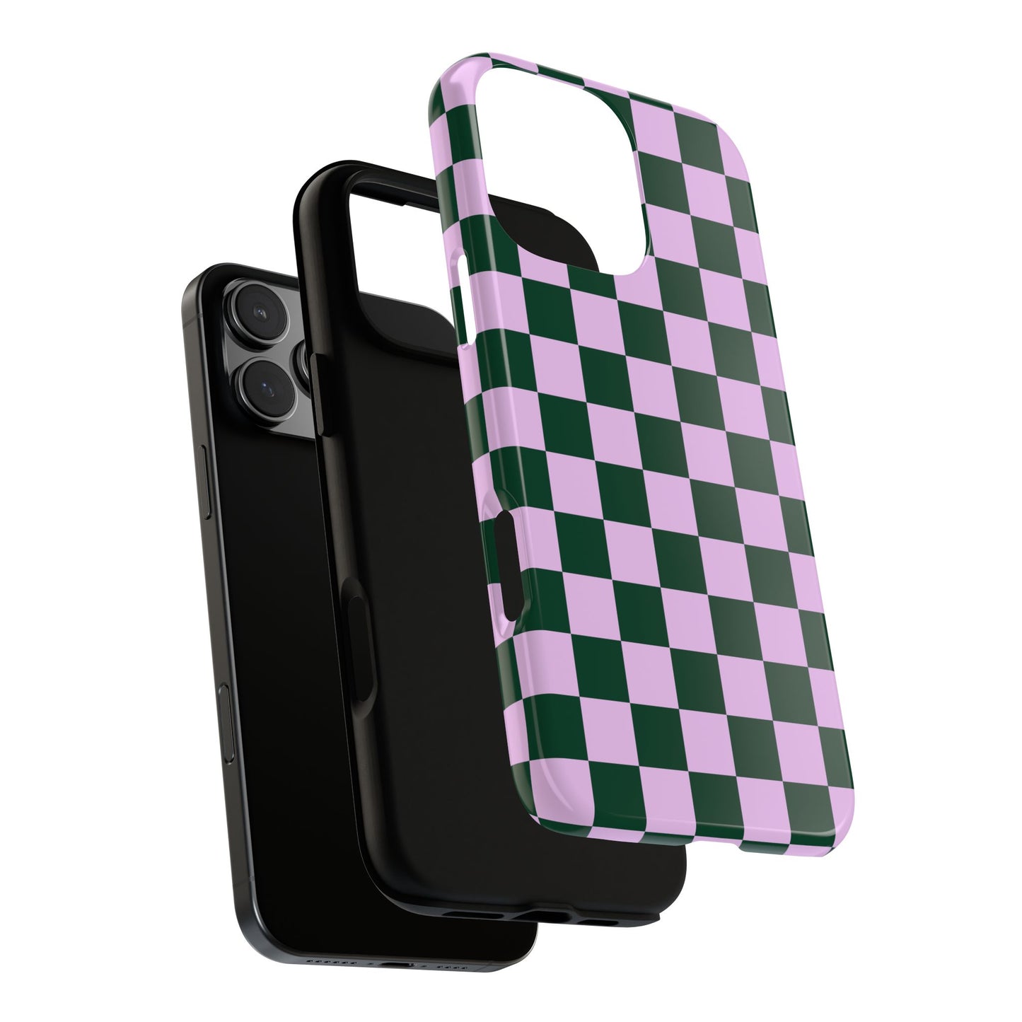 Lilac and Green Checkered Phone Case