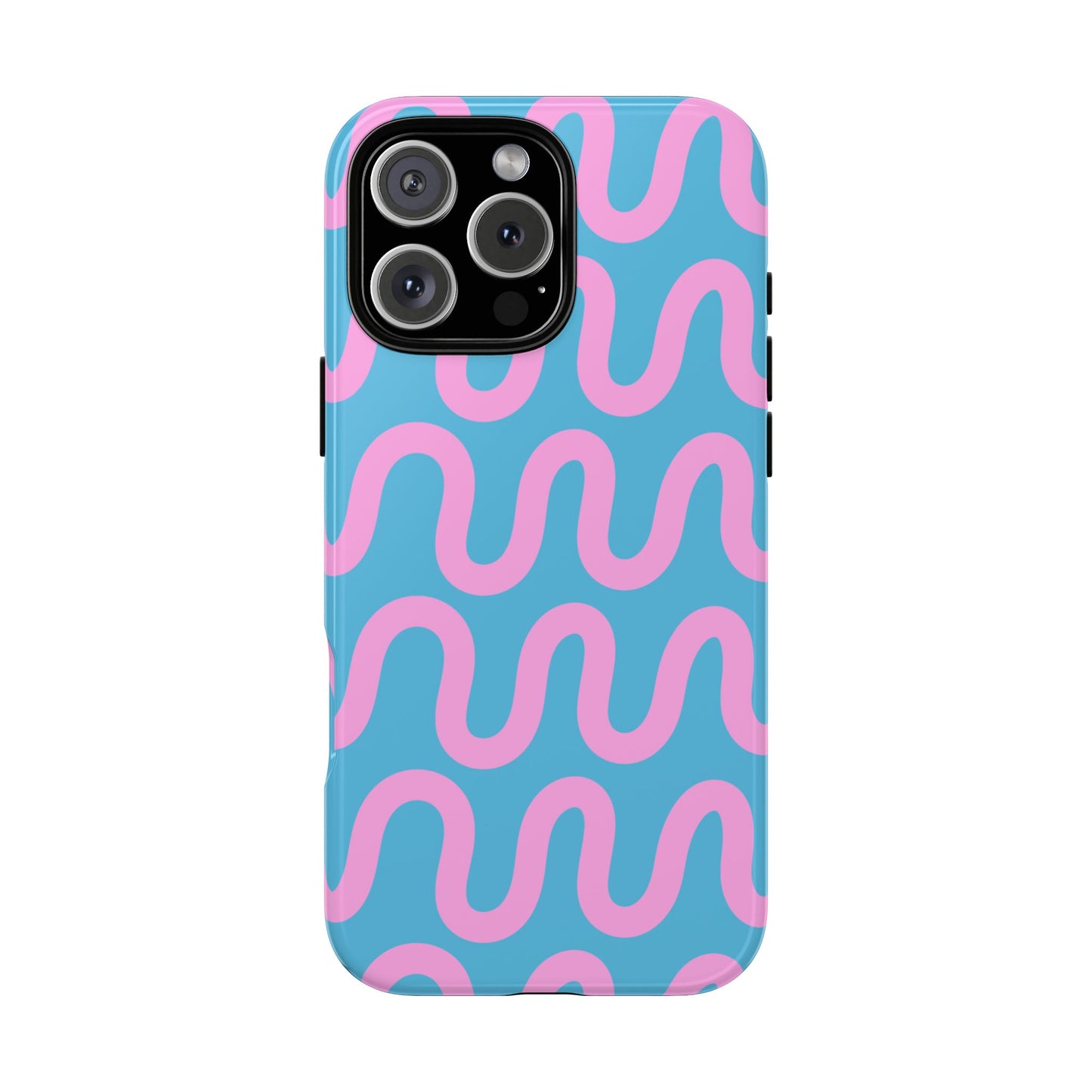 Electric Wave | Pink and Blue Wavy Line Phone Case