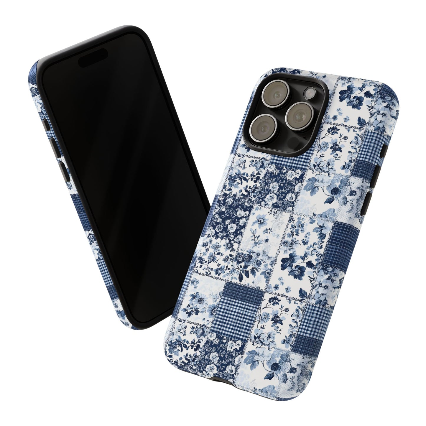Blue Patch | Floral Quilt Phone Case