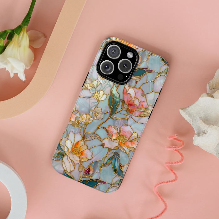 Floral Mosaic Glow Phone Case