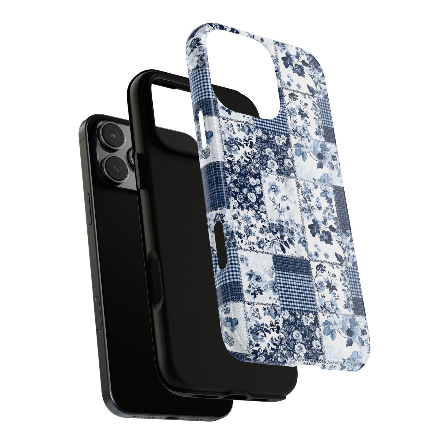 Blue Patch | Floral Quilt Phone Case