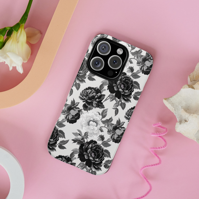 Grey Blossoms Phone Case