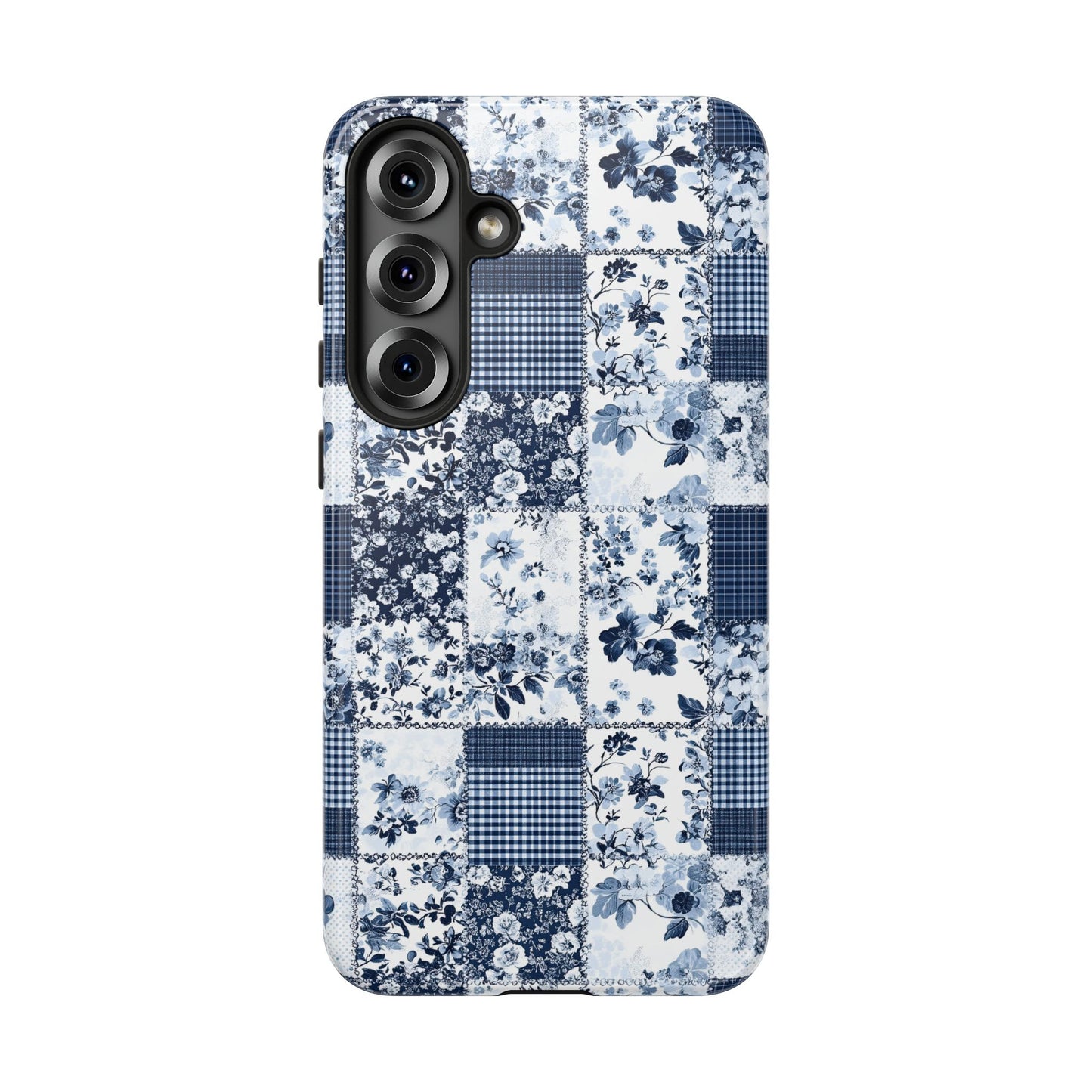 Blue Patch | Floral Quilt Phone Case