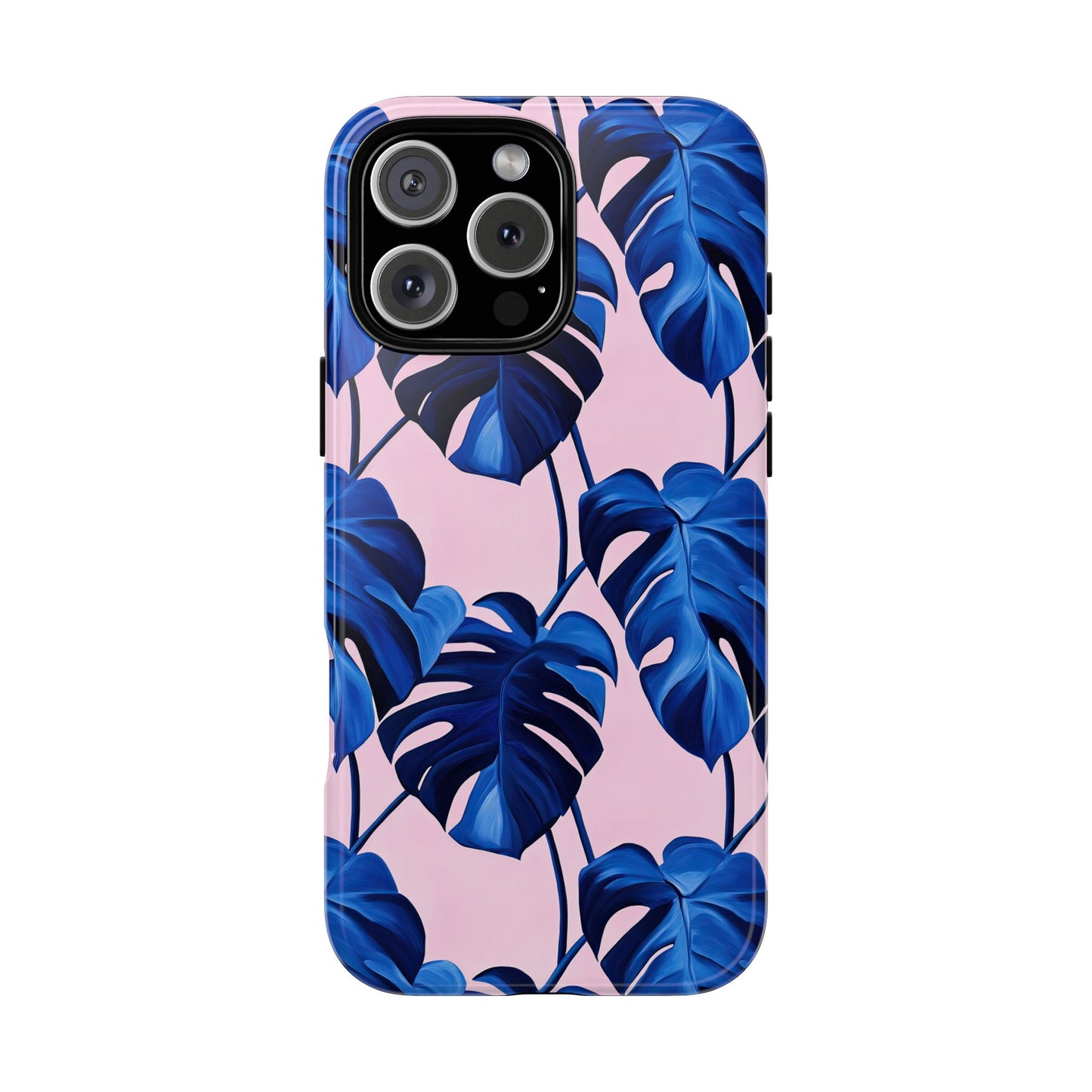 New Leaf | Pink and Blue Monstera Phone Case