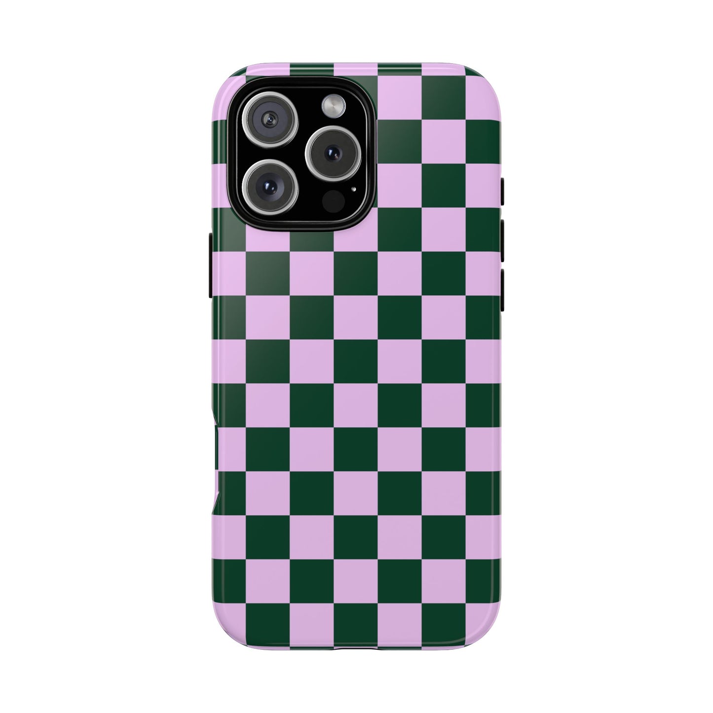Lilac and Green Checkered Phone Case