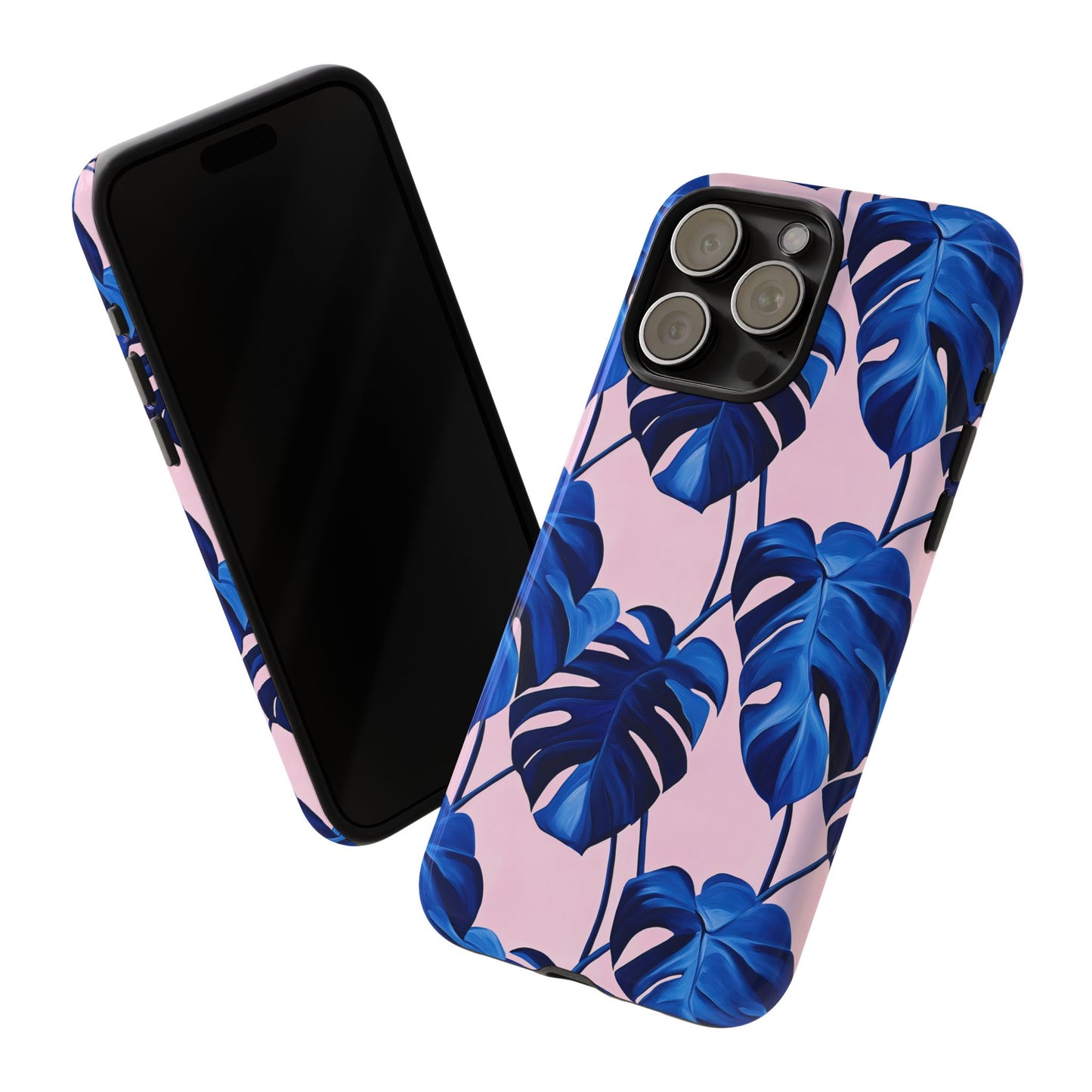 New Leaf | Pink and Blue Monstera Phone Case