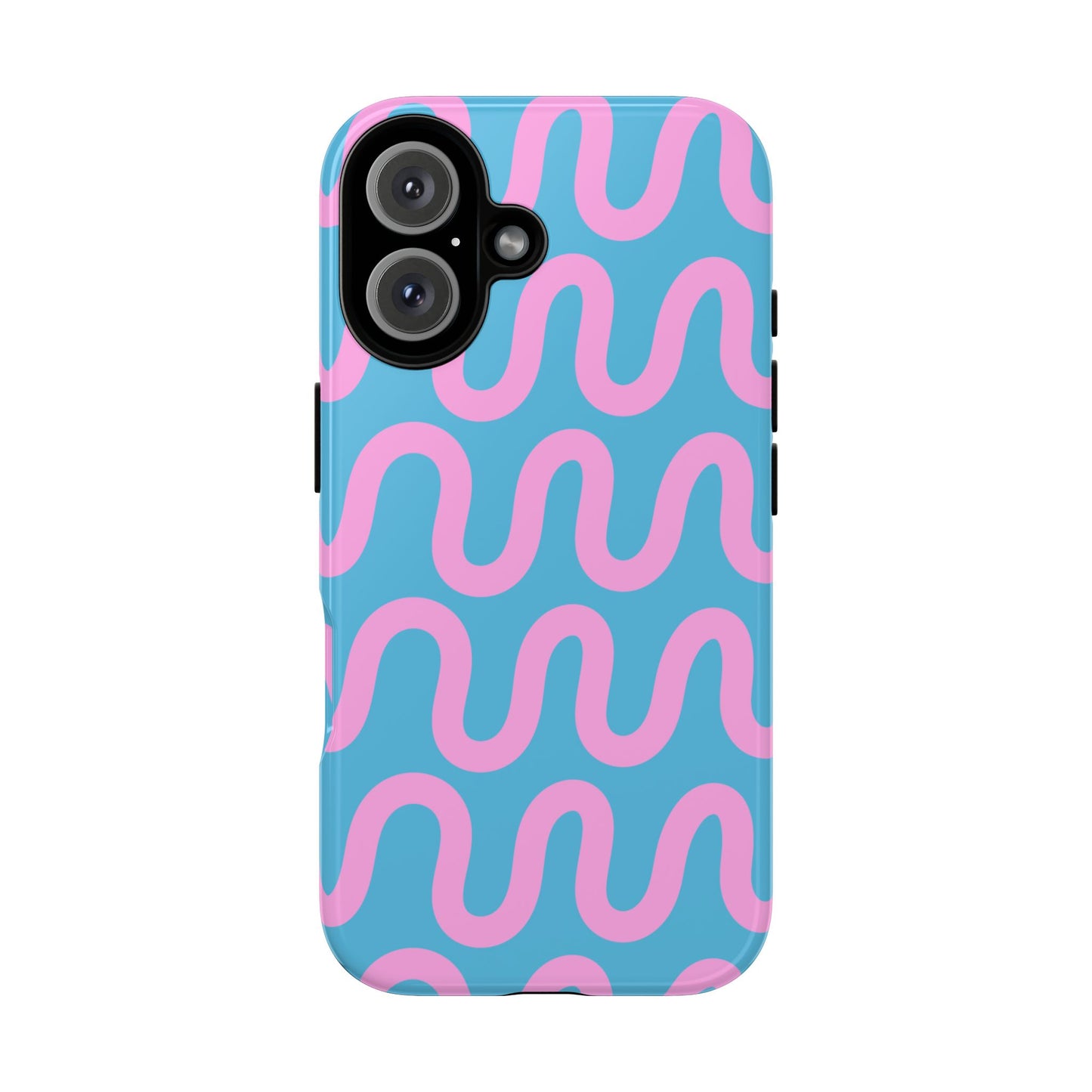 Electric Wave | Pink and Blue Wavy Line Phone Case