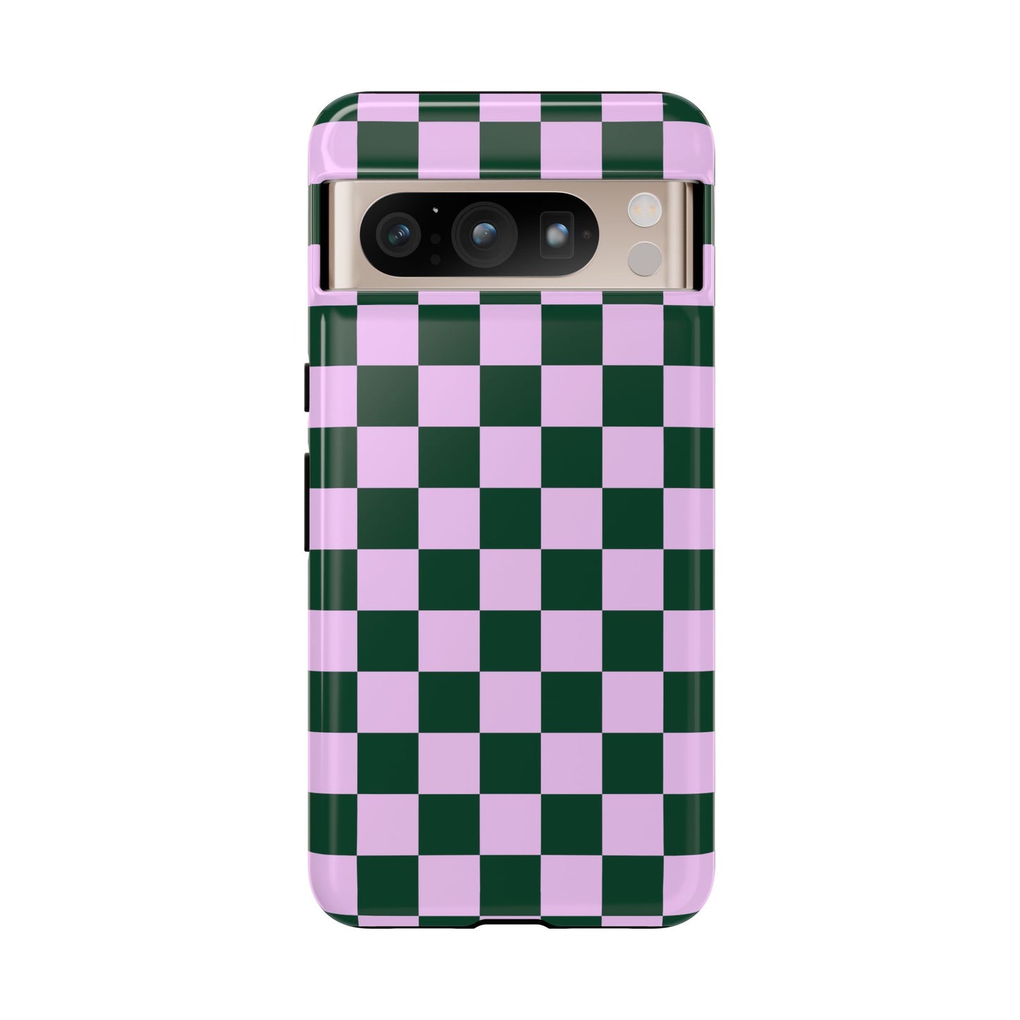Lilac and Green Checkered Phone Case