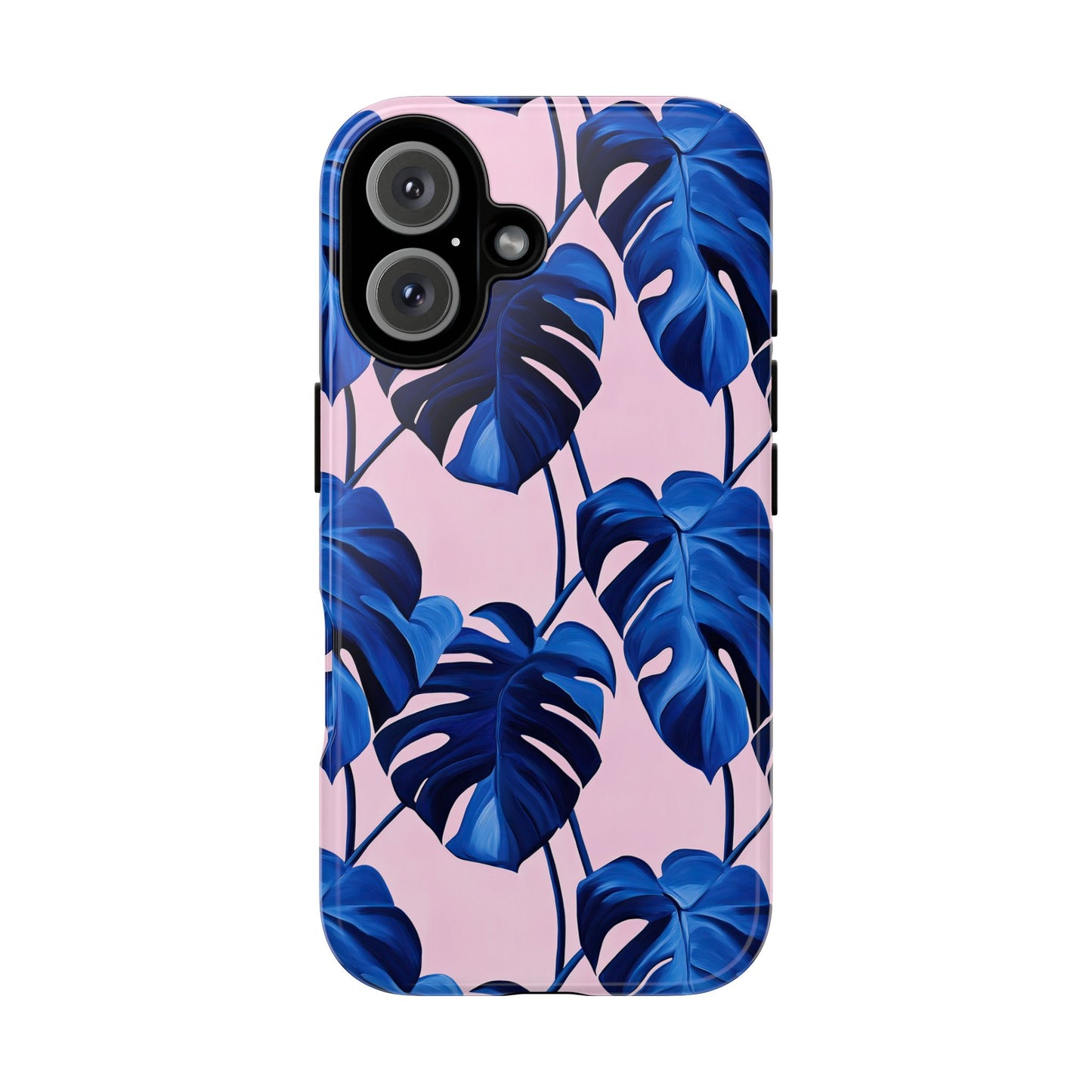 New Leaf | Pink and Blue Monstera Phone Case