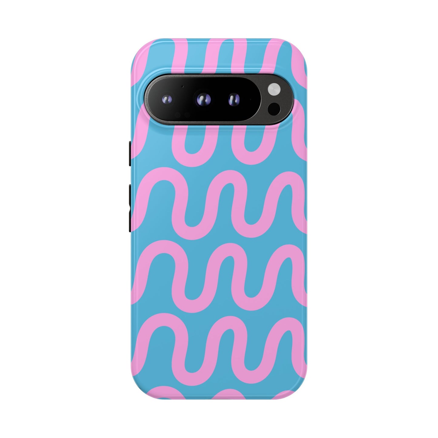 Electric Wave | Pink and Blue Wavy Line Phone Case
