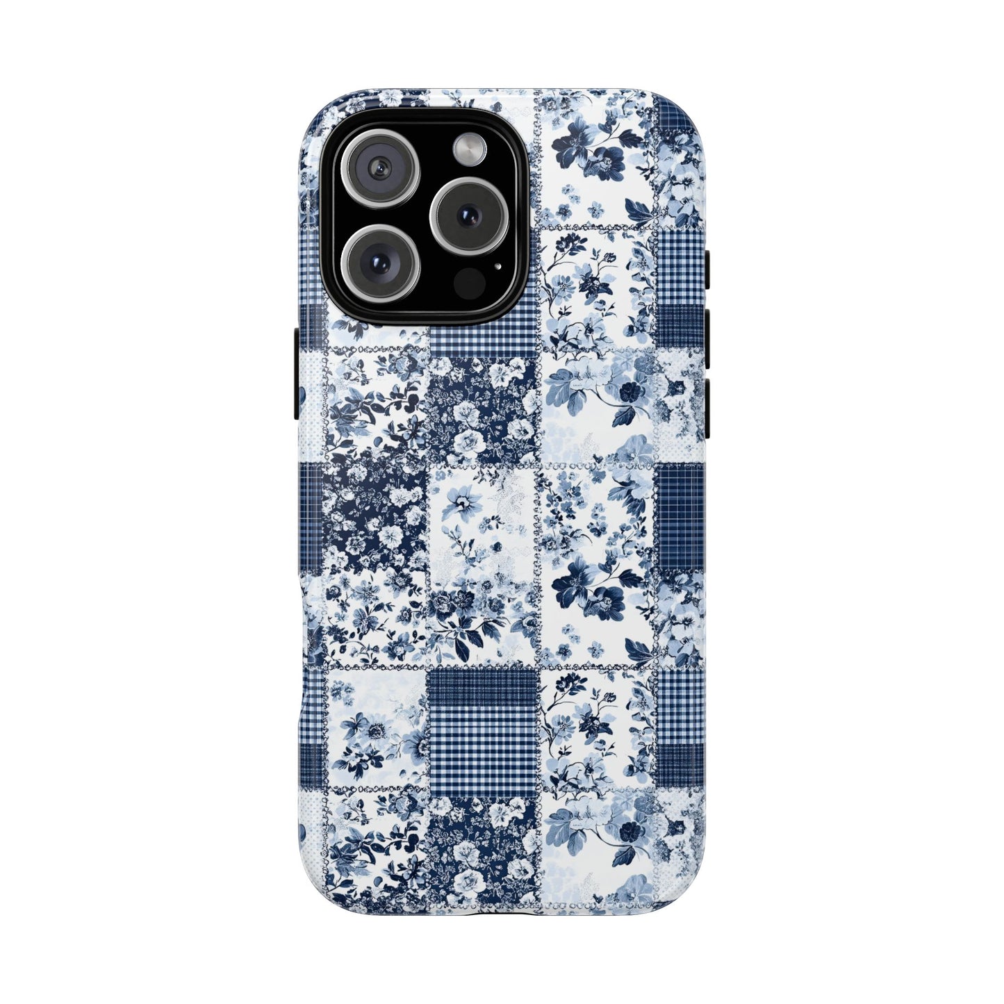 Blue Patch | Floral Quilt Phone Case