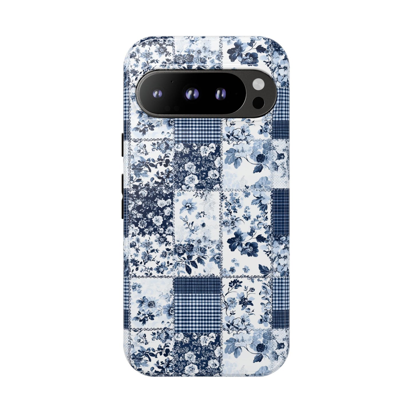 Blue Patch | Floral Quilt Phone Case