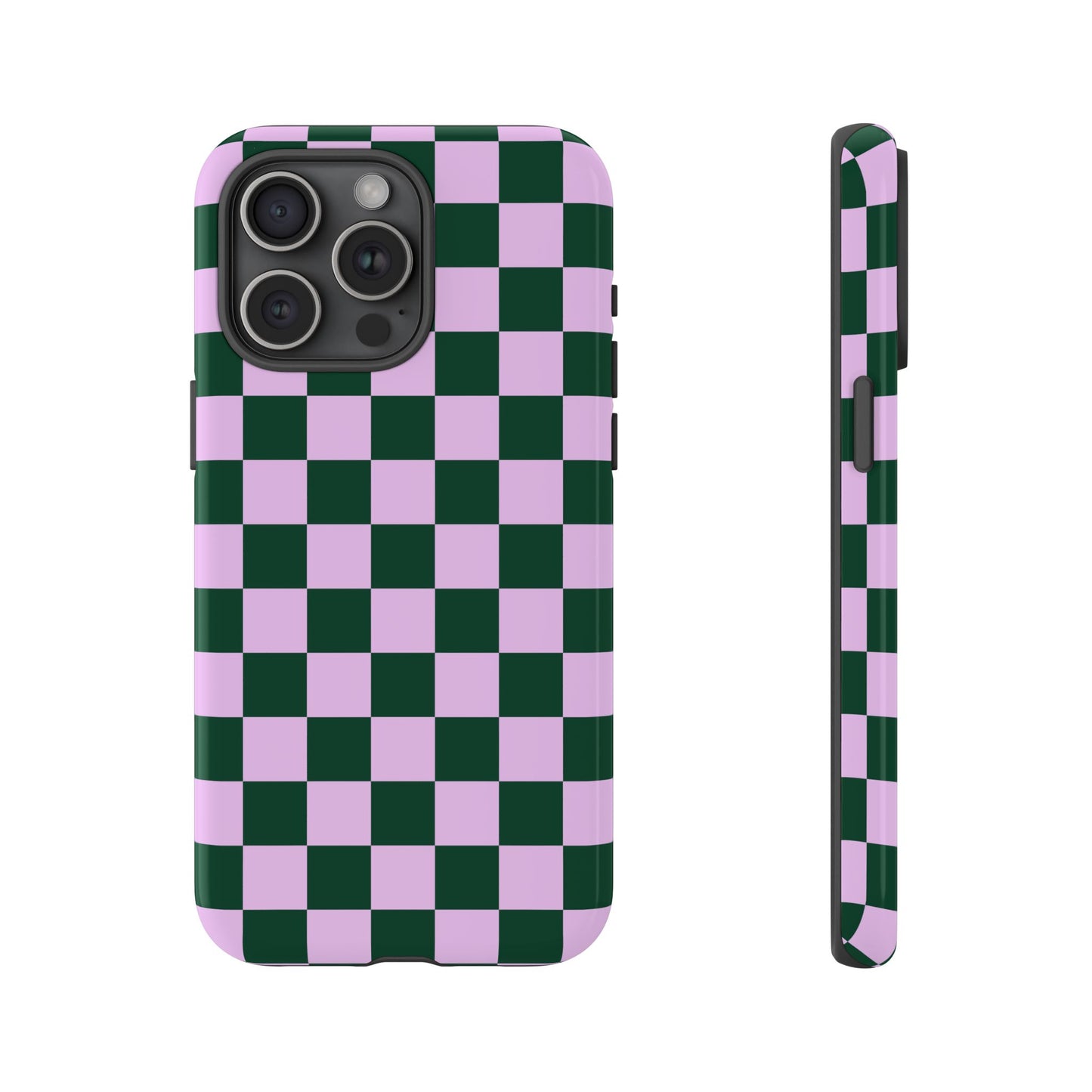 Lilac and Green Checkered Phone Case