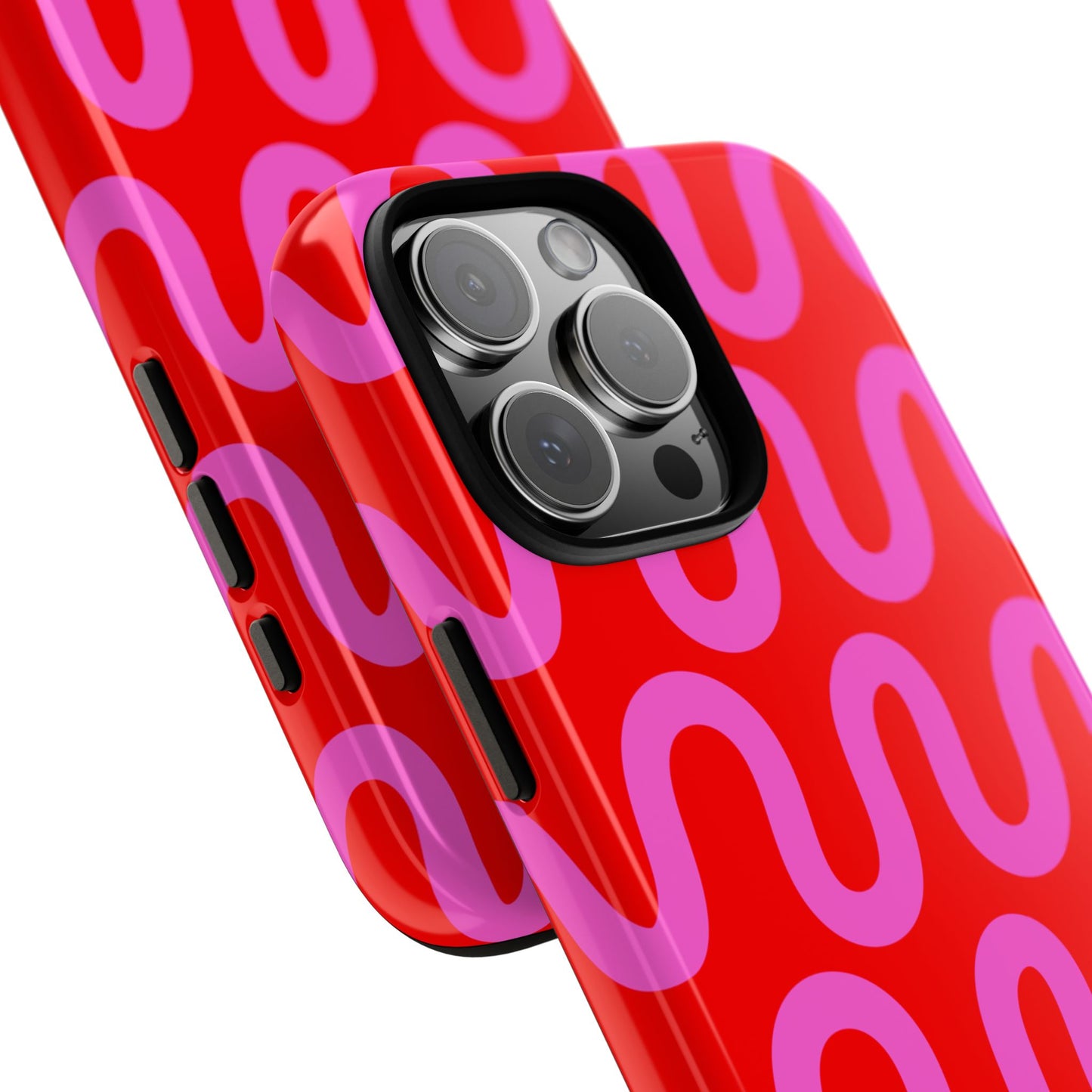 Electric Wave | Pink and Red Way Line Phone Case