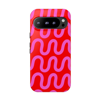 Electric Wave | Pink and Red Way Line Phone Case
