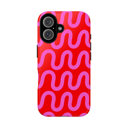 Electric Wave | Pink and Red Way Line Phone Case