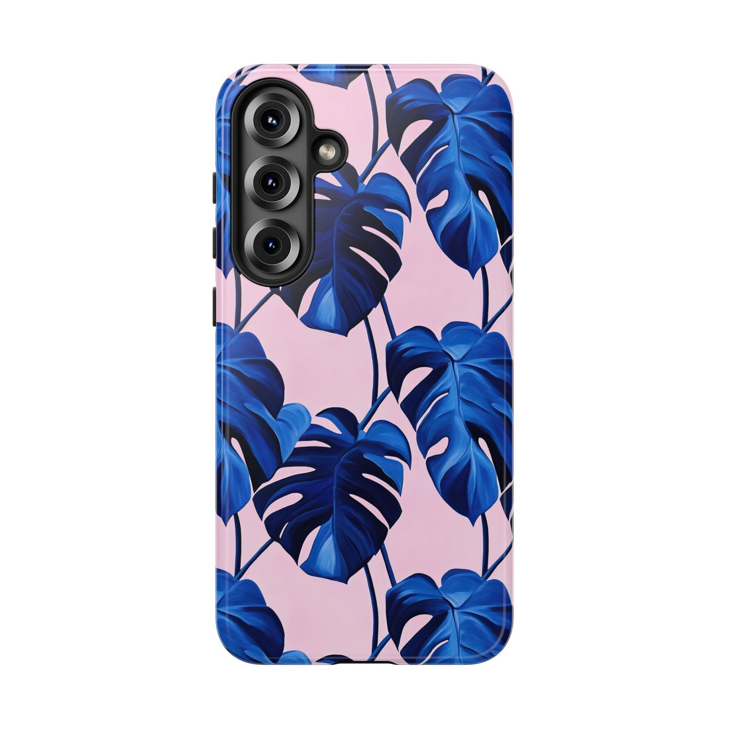 New Leaf | Pink and Blue Monstera Phone Case