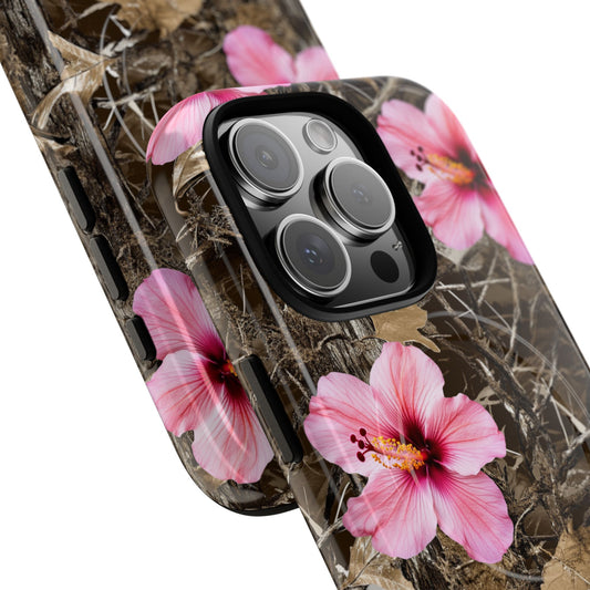 Hibiscus Camo MagSafe iPhone Case