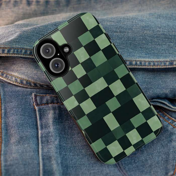Emerald Grid Phone Case