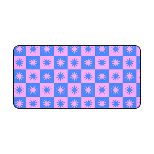 Star Checkered Desk Mat