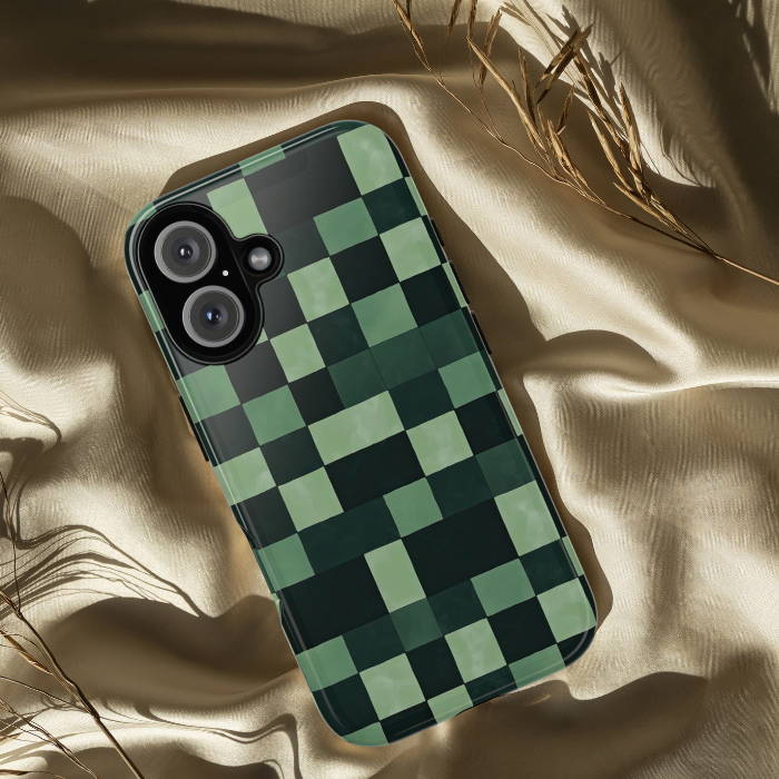 Emerald Grid Phone Case