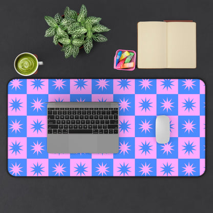 Star Checkered Desk Mat