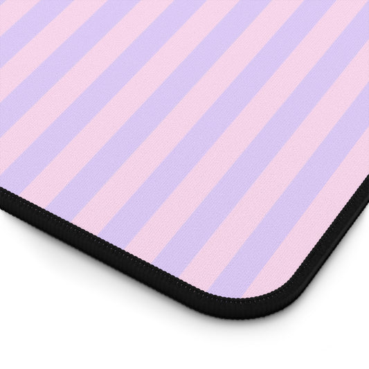 Cotton Candy Striped Desk Mat