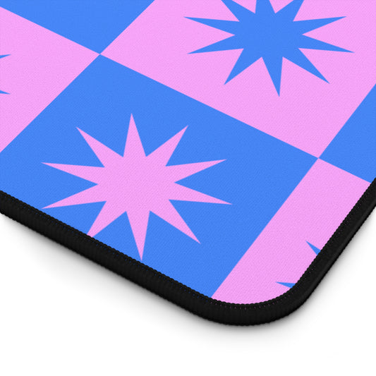 Star Checkered Desk Mat